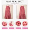 imageDokotoo Women Summer Dresses 2025 Spaghetti Strap Scoop Neck Smocked Ruffle Flowy Boho Maxi DressMulticolor