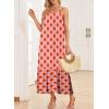 imageDokotoo Women Summer Dresses 2025 Spaghetti Strap Scoop Neck Smocked Ruffle Flowy Boho Maxi DressMulticolor
