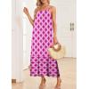 imageDokotoo Women Summer Dresses 2025 Spaghetti Strap Scoop Neck Smocked Ruffle Flowy Boho Maxi DressPurple