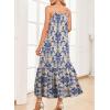 imageDokotoo Women Summer Dresses 2025 Spaghetti Strap Scoop Neck Smocked Ruffle Flowy Boho Maxi DressSky Blue 1