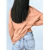imageDokotoo Womens Casual Crew Neck Sweatshirt Loose Soft Long Sleeve Pullover TopsA Apricot Powder