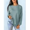 imageDokotoo Womens Casual Crew Neck Sweatshirt Loose Soft Long Sleeve Pullover TopsA Blue