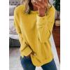 imageDokotoo Womens Casual Crew Neck Sweatshirt Loose Soft Long Sleeve Pullover TopsA Dark Yellow