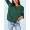 imageDokotoo Womens Casual Crew Neck Sweatshirt Loose Soft Long Sleeve Pullover TopsA Green