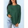 imageDokotoo Womens Casual Crew Neck Sweatshirt Loose Soft Long Sleeve Pullover TopsA Green