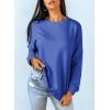 imageDokotoo Womens Casual Crew Neck Sweatshirt Loose Soft Long Sleeve Pullover TopsA Light Blue