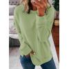 imageDokotoo Womens Casual Crew Neck Sweatshirt Loose Soft Long Sleeve Pullover TopsA Mint Green