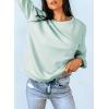 imageDokotoo Womens Casual Crew Neck Sweatshirt Loose Soft Long Sleeve Pullover TopsA Moonlight Jade