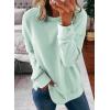 imageDokotoo Womens Casual Crew Neck Sweatshirt Loose Soft Long Sleeve Pullover TopsA Moonlight Jade