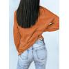 imageDokotoo Womens Casual Crew Neck Sweatshirt Loose Soft Long Sleeve Pullover TopsA Orange