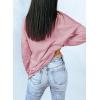imageDokotoo Womens Casual Crew Neck Sweatshirt Loose Soft Long Sleeve Pullover TopsA Pink
