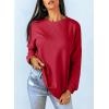 imageDokotoo Womens Casual Crew Neck Sweatshirt Loose Soft Long Sleeve Pullover TopsA Red