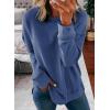 imageDokotoo Womens Casual Crew Neck Sweatshirt Loose Soft Long Sleeve Pullover TopsA Sail Blue