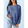 imageDokotoo Womens Casual Crew Neck Sweatshirt Loose Soft Long Sleeve Pullover TopsA Sail Blue