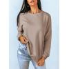 imageDokotoo Womens Casual Crew Neck Sweatshirt Loose Soft Long Sleeve Pullover TopsA Simply Taupe