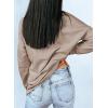 imageDokotoo Womens Casual Crew Neck Sweatshirt Loose Soft Long Sleeve Pullover TopsA Simply Taupe
