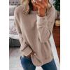 imageDokotoo Womens Casual Crew Neck Sweatshirt Loose Soft Long Sleeve Pullover TopsA Simply Taupe