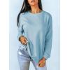 imageDokotoo Womens Casual Crew Neck Sweatshirt Loose Soft Long Sleeve Pullover TopsA Sky Blue