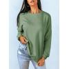 imageDokotoo Womens Casual Crew Neck Sweatshirt Loose Soft Long Sleeve Pullover TopsA Spinach Green