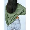 imageDokotoo Womens Casual Crew Neck Sweatshirt Loose Soft Long Sleeve Pullover TopsA Spinach Green