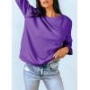 imageDokotoo Womens Casual Crew Neck Sweatshirt Loose Soft Long Sleeve Pullover TopsA Tillandsia Purple