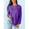 imageDokotoo Womens Casual Crew Neck Sweatshirt Loose Soft Long Sleeve Pullover TopsA Tillandsia Purple