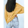 imageDokotoo Womens Casual Crew Neck Sweatshirt Loose Soft Long Sleeve Pullover TopsA Yellow