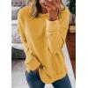 imageDokotoo Womens Casual Crew Neck Sweatshirt Loose Soft Long Sleeve Pullover TopsA Yellow