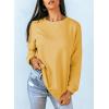 imageDokotoo Womens Casual Crew Neck Sweatshirt Loose Soft Long Sleeve Pullover TopsA Yellow