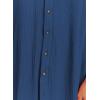 imageDokotoo Womens Casual Short Sleeve Side Split Button Down Long Kimonos Cardigans Swimsuit Cover Ups Summer Beach DressBlue 11