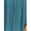 imageDokotoo Womens Casual Short Sleeve Side Split Button Down Long Kimonos Cardigans Swimsuit Cover Ups Summer Beach DressBlue 2