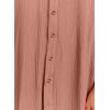 imageDokotoo Womens Casual Short Sleeve Side Split Button Down Long Kimonos Cardigans Swimsuit Cover Ups Summer Beach DressBrown 02