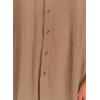 imageDokotoo Womens Casual Short Sleeve Side Split Button Down Long Kimonos Cardigans Swimsuit Cover Ups Summer Beach DressBrown