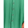 imageDokotoo Womens Casual Short Sleeve Side Split Button Down Long Kimonos Cardigans Swimsuit Cover Ups Summer Beach DressGreen 02