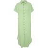 imageDokotoo Womens Casual Short Sleeve Side Split Button Down Long Kimonos Cardigans Swimsuit Cover Ups Summer Beach DressGreen