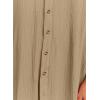 imageDokotoo Womens Casual Short Sleeve Side Split Button Down Long Kimonos Cardigans Swimsuit Cover Ups Summer Beach DressLight French Beige