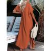 imageDokotoo Womens Casual Short Sleeve Side Split Button Down Long Kimonos Cardigans Swimsuit Cover Ups Summer Beach DressOrange