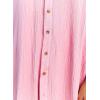 imageDokotoo Womens Casual Short Sleeve Side Split Button Down Long Kimonos Cardigans Swimsuit Cover Ups Summer Beach DressPink