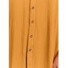 imageDokotoo Womens Casual Short Sleeve Side Split Button Down Long Kimonos Cardigans Swimsuit Cover Ups Summer Beach DressVitality Orange