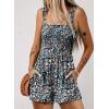 imageDokotoo Womens Summer Casual Smocked Rompers Square Neck Sleeveless Loose Shorts Jumpsuits 2025 Beach Vacation OutfitsBlue