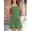 imageDokotoo Womens Summer Casual Smocked Rompers Square Neck Sleeveless Loose Shorts Jumpsuits 2025 Beach Vacation OutfitsGreen