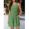 imageDokotoo Womens Summer Casual Smocked Rompers Square Neck Sleeveless Loose Shorts Jumpsuits 2025 Beach Vacation OutfitsGreen