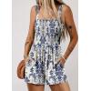 imageDokotoo Womens Summer Casual Smocked Rompers Square Neck Sleeveless Loose Shorts Jumpsuits 2025 Beach Vacation OutfitsLight Blue