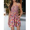 imageDokotoo Womens Summer Casual Smocked Rompers Square Neck Sleeveless Loose Shorts Jumpsuits 2025 Beach Vacation OutfitsRose