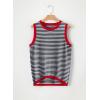 imageDokotoo Womens Summer Tops 2025 Casual Striped Color Block High Neck Tank Top Loose Knit High Low Sleeveless Shirts BlousesBlack 1