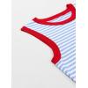 imageDokotoo Womens Summer Tops 2025 Casual Striped Color Block High Neck Tank Top Loose Knit High Low Sleeveless Shirts BlousesSky Blue