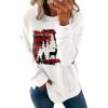imageDokotoo Womens Casual Crew Neck Sweatshirt Loose Soft Long Sleeve Pullover TopsD White 3