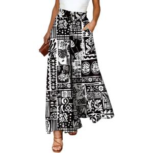 imageDokotoo Pants for Women Casual Elastic Waist Wide Leg Pants with Pockets3 Black