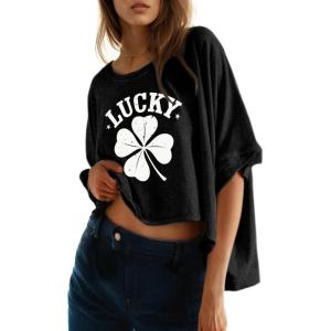 imageDokotoo Summer Shirts 2025 Womens Solid T Shirts for Women Loose Oversized Tops Basic TeeB Black