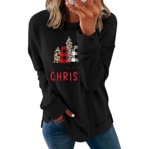 imageDokotoo Womens Casual Crew Neck Sweatshirt Loose Soft Long Sleeve Pullover TopsB Black 5